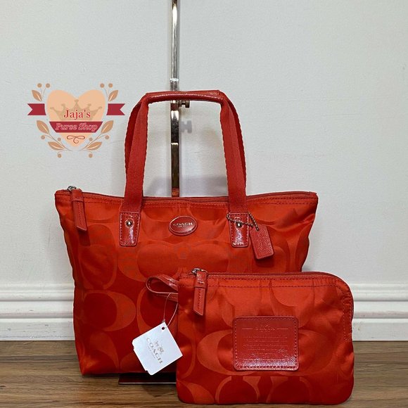 Coach Handbags - ❤️Coach Signature Nylon Bag & Pouch❤️